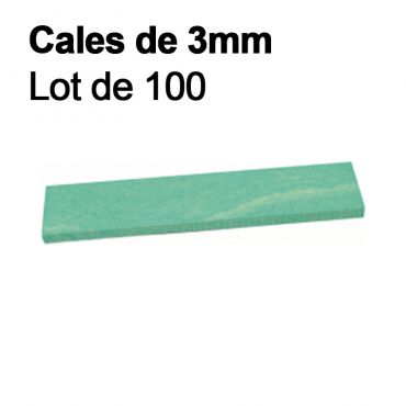 Lot de 100 cales de 3 mm