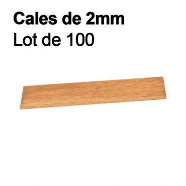 lot de 100 cales de 2 mm