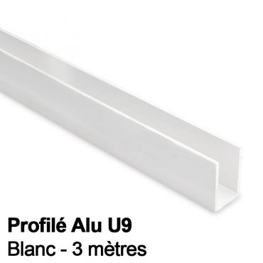 Profilé Alu U9 - Blanc - 3...