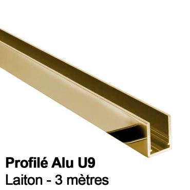 Profilé Alu U9 - Laiton - 3...