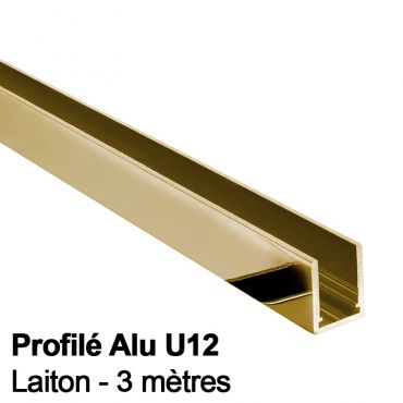 Profilé Alu U12 - Laiton -...