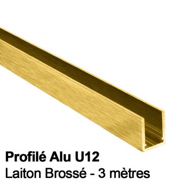 Profilé Alu U12 - Laiton...