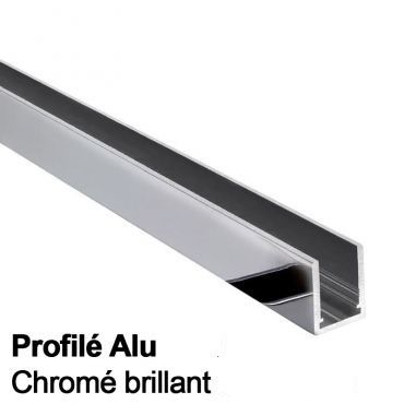 Profilé Alu U15 - Chromé...