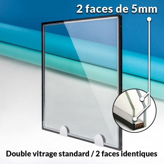 Double vitrage : 2 faces identiques de 5mm